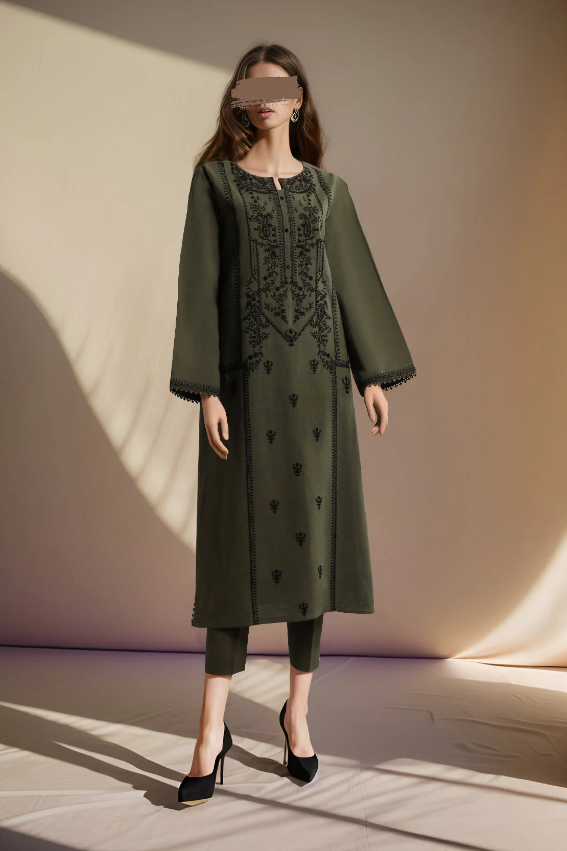 Unstitched Cross Hatch Embroidered 2 Piece (Shirt/Trouser)