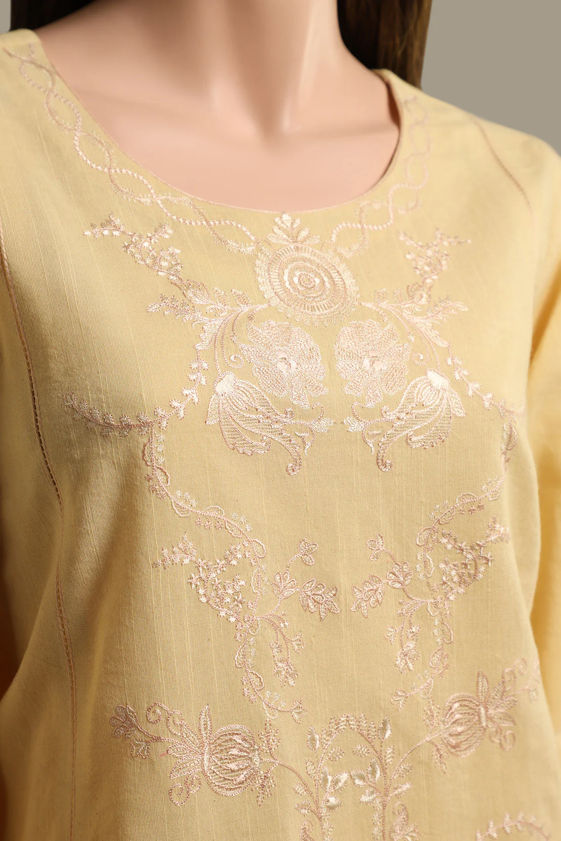 Unstitched Cross Hatch Embroidered 2 Piece (Shirt/Trouser) - Image 3