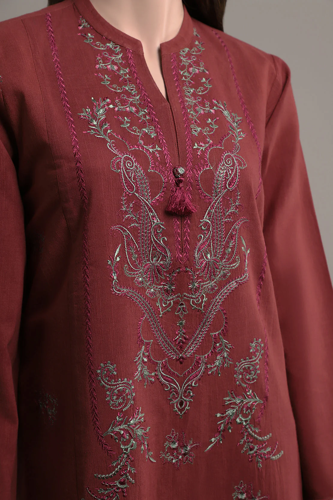 Unstitched Cross Hatch Embroidered 2 Piece (Shirt/Trouser) - Image 3
