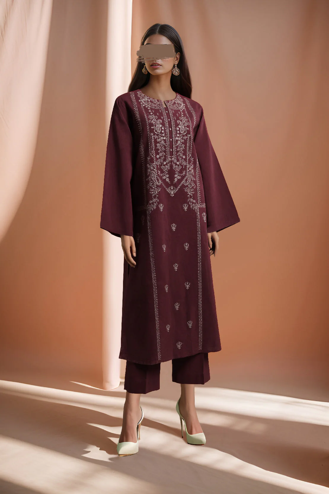 Unstitched Cross Hatch Embroidered 2 Piece (Shirt/Trouser)