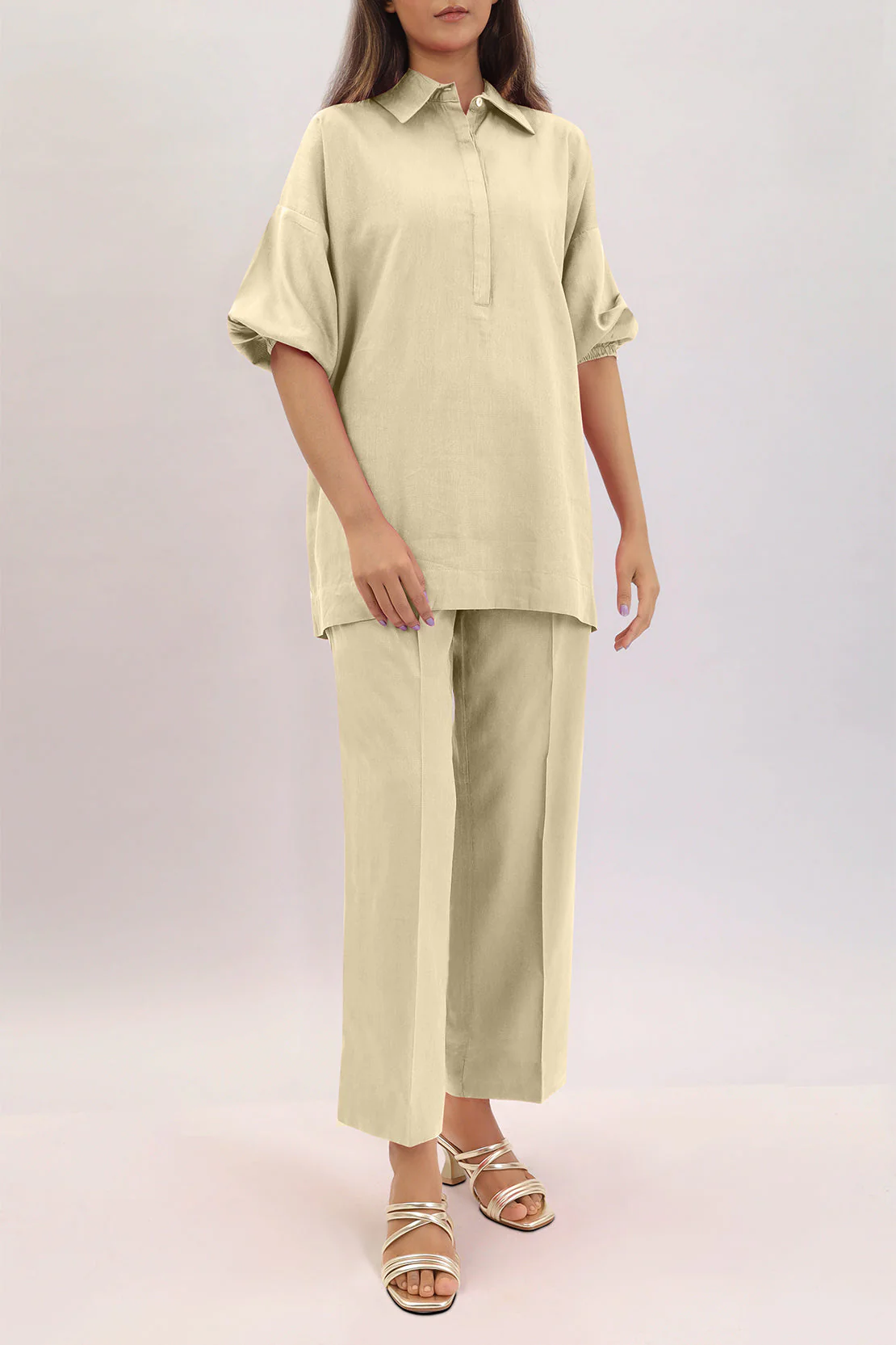 Unstitched Dyed Cambric Trouser Fabric - Image 3