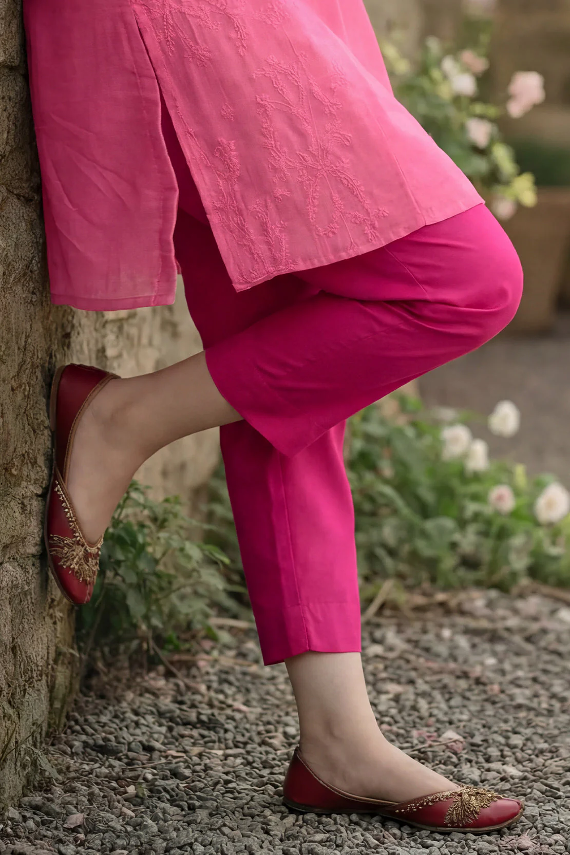 Unstitched Dyed Cambric Trouser Fabric