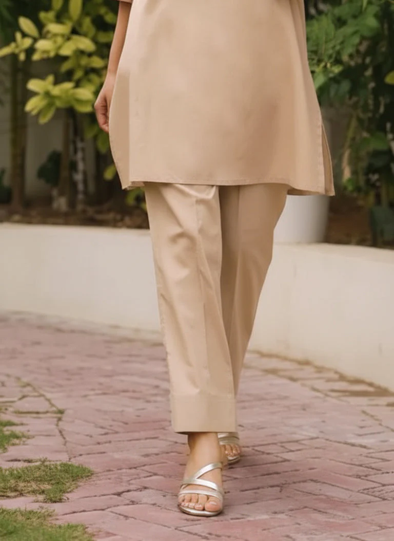 Unstitched Dyed Cambric Trouser Fabric