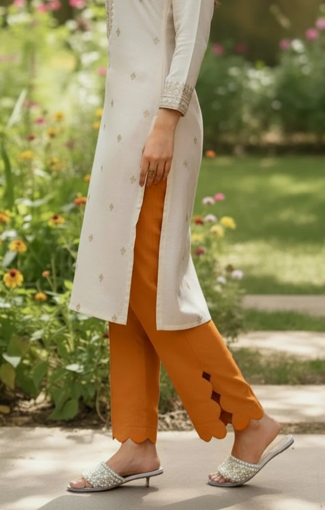 Unstitched Dyed Cambric Trouser Fabric - Image 2