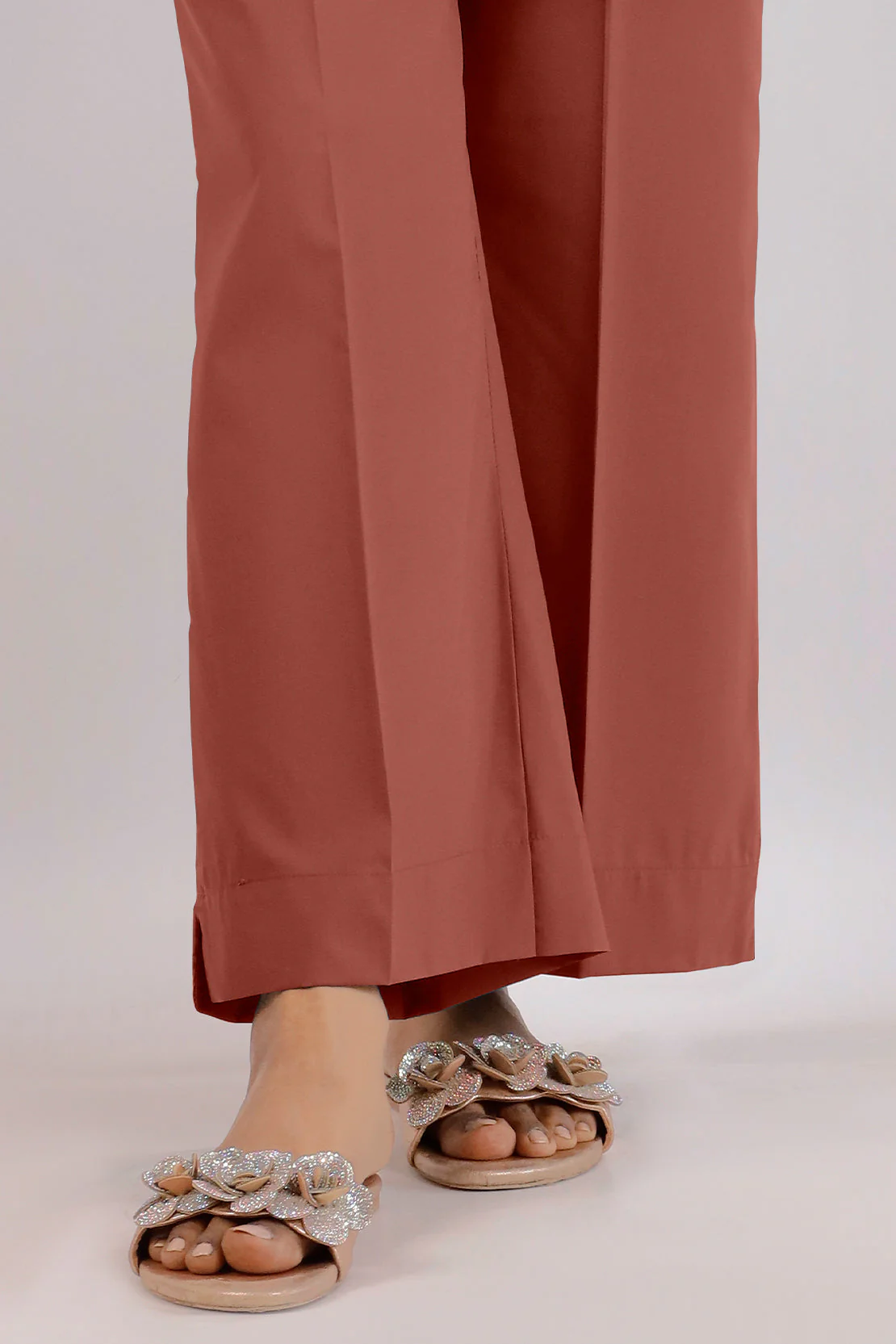 Unstitched Dyed Slub Cotton Pants