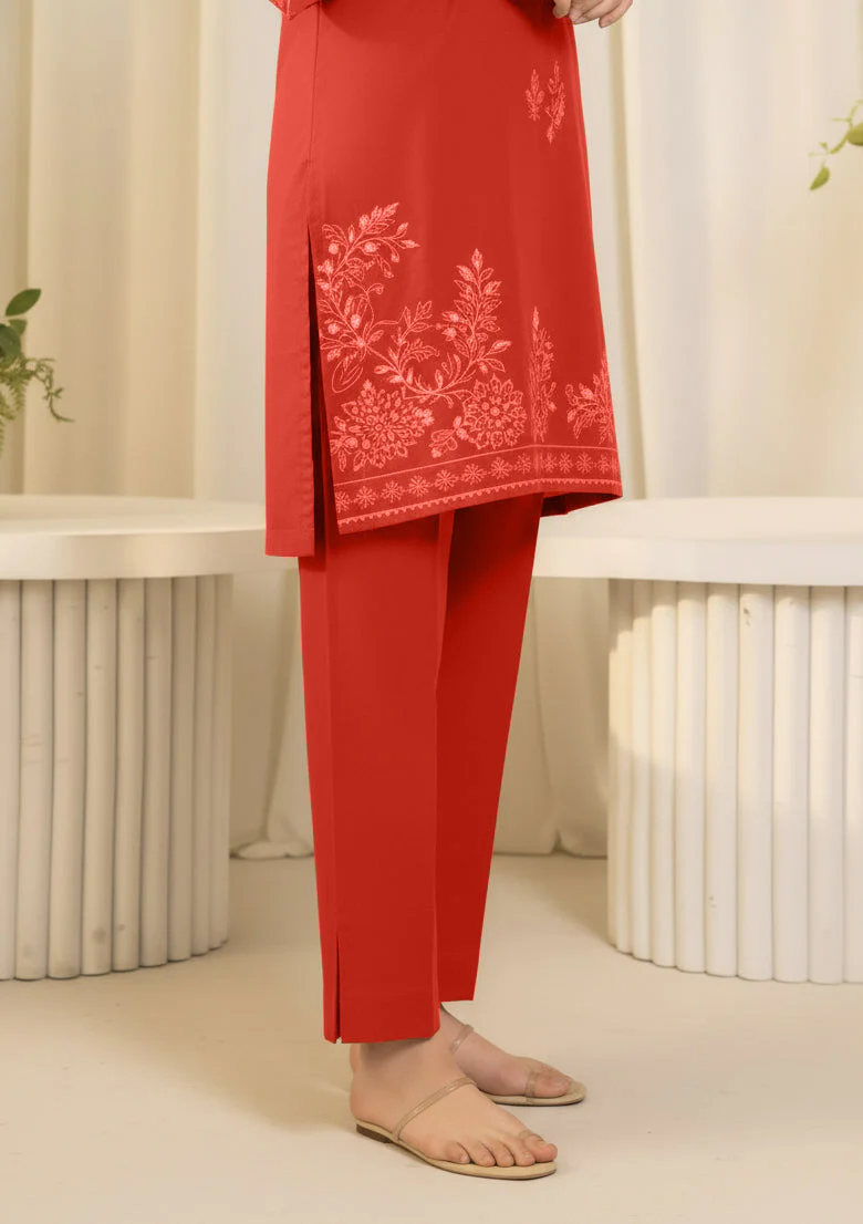 Unstitched Dyed Slub Cotton Trouser Fabric - Image 2