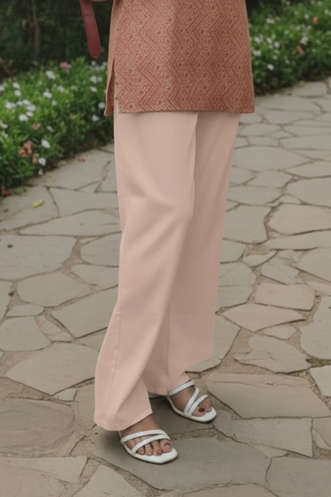 Unstitched Dyed Slub Cotton Trouser Fabric - Image 2