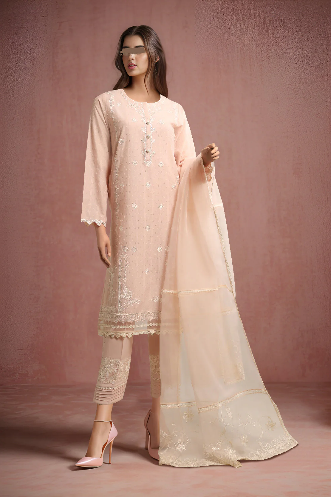 Unstitched Emb Self Jacquard 3 Piece
