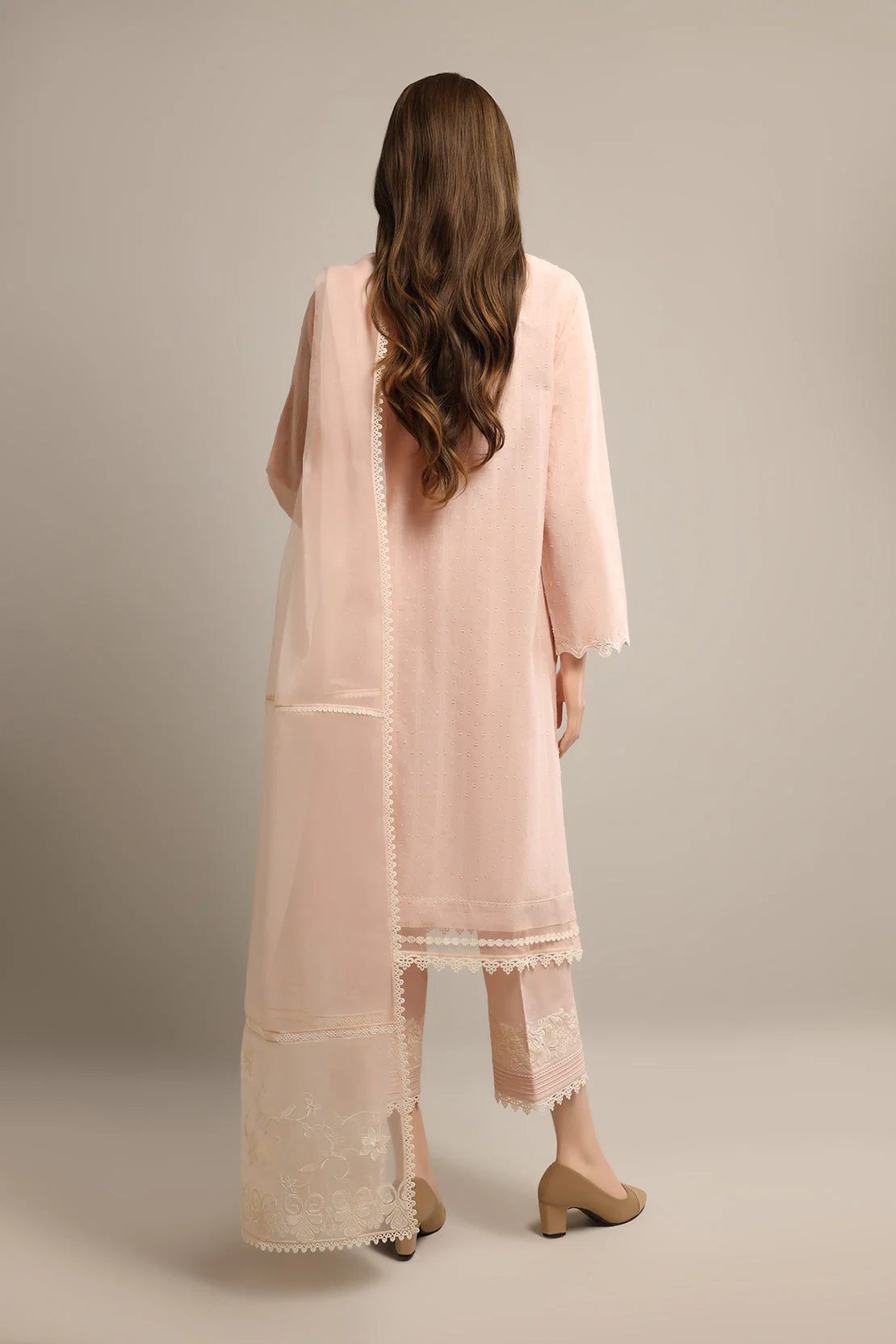 Unstitched Emb Self Jacquard 3 Piece - Image 2