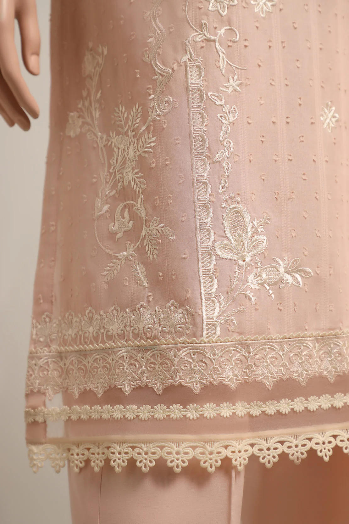 Unstitched Emb Self Jacquard 3 Piece - Image 6