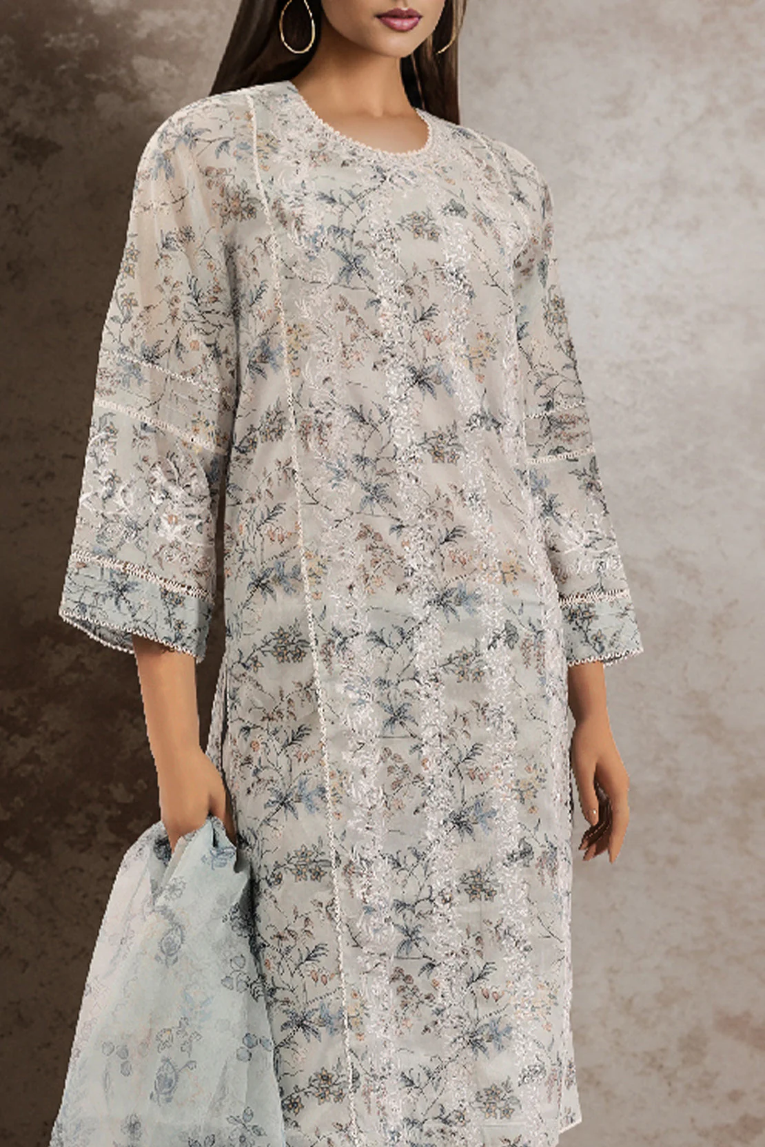 Unstitched Emb Self Jacquard 3 Piece