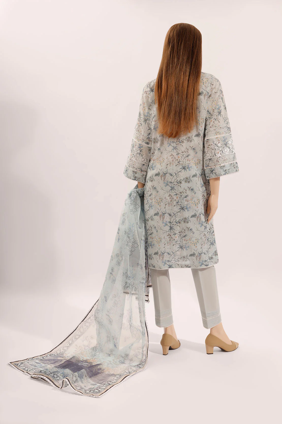 Unstitched Emb Self Jacquard 3 Piece - Image 3