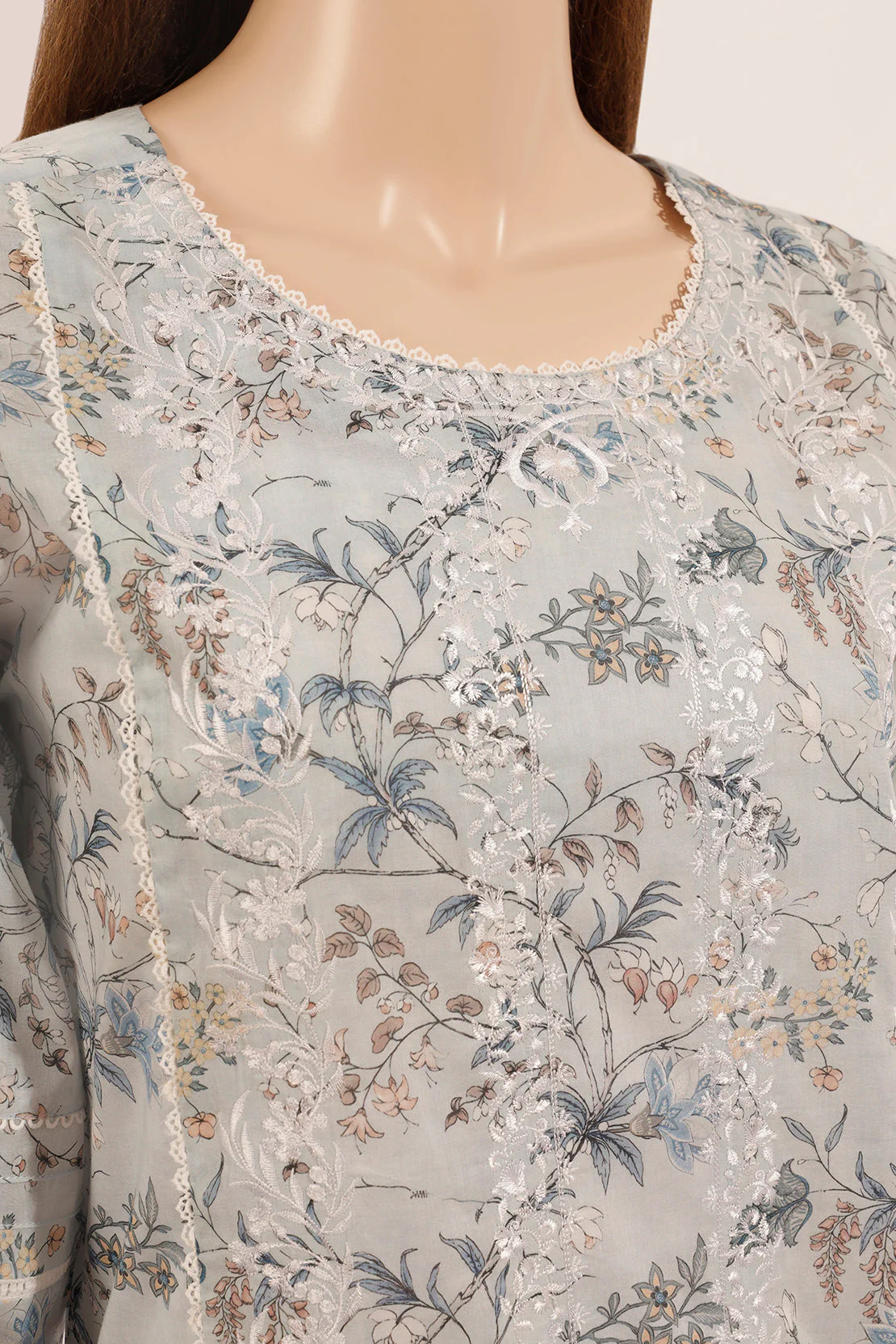 Unstitched Emb Self Jacquard 3 Piece - Image 4