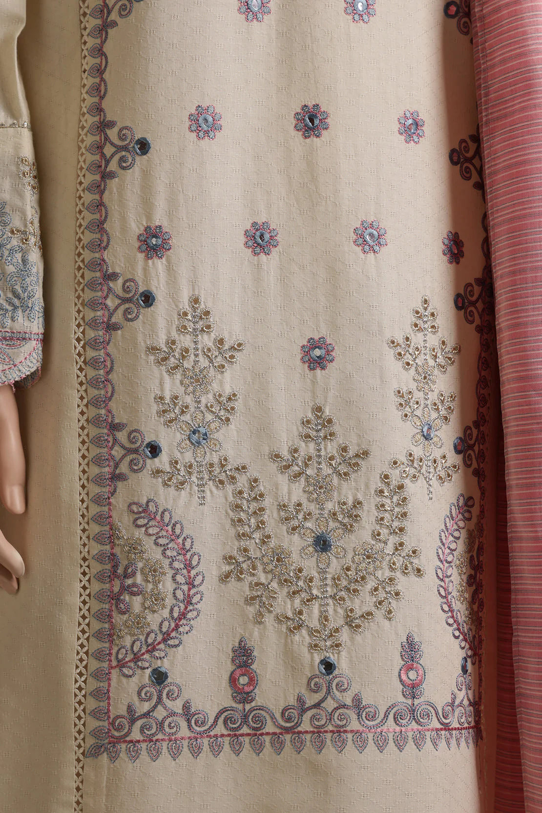 Unstitched Embroidered Self Jacquard 3 Piece - Image 6