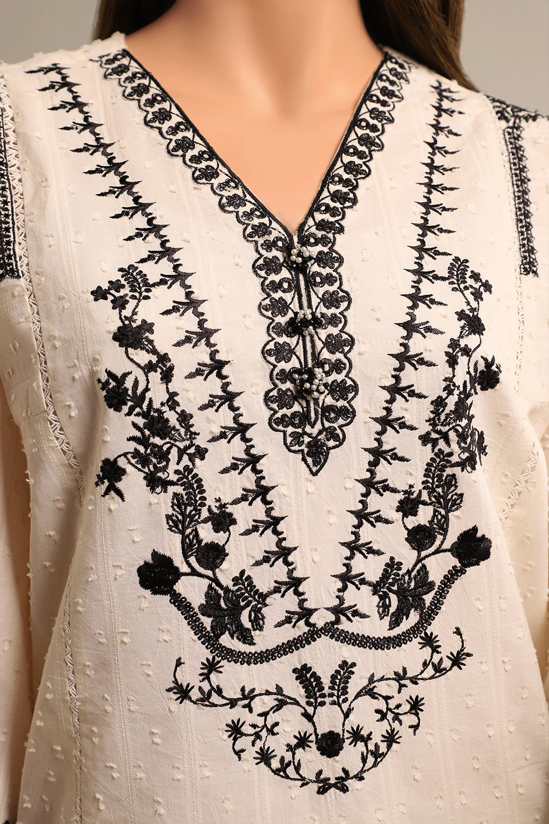 Unstitched Embroidered Self Jacquard 3 Piece - Image 3