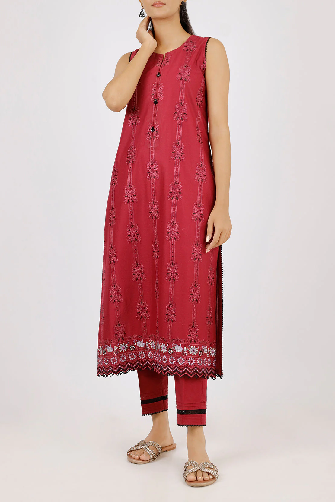 Unstitched Embroidered Cambric 3 Piece - Image 2