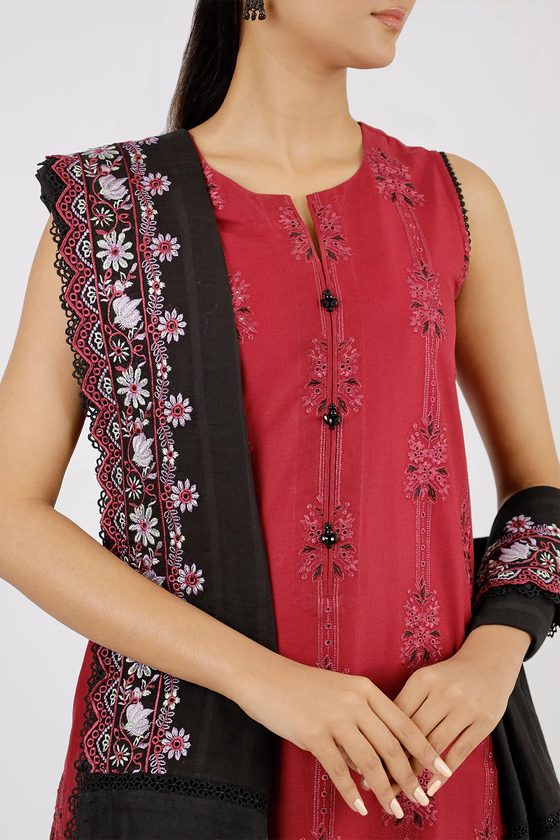 Unstitched Embroidered Cambric 3 Piece - Image 3