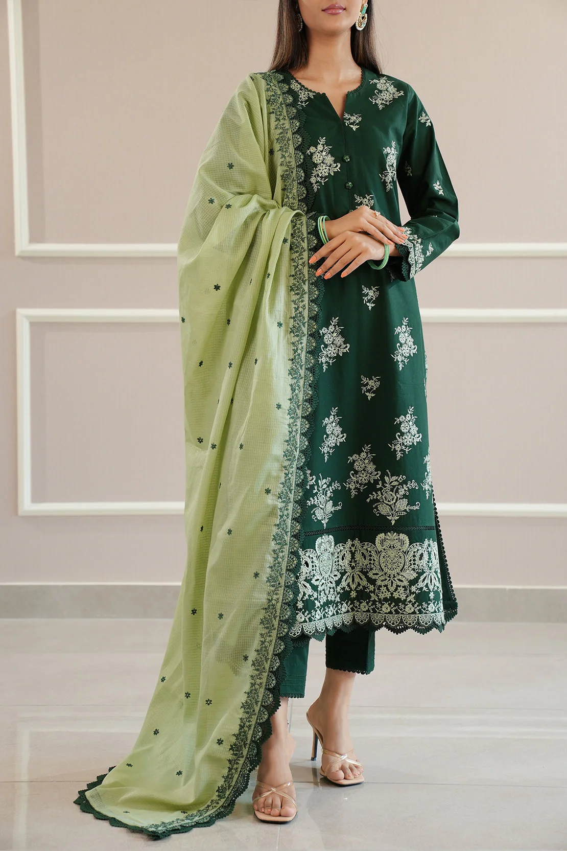 Unstitched Embroidered Cambric 3 Piece - Image 3