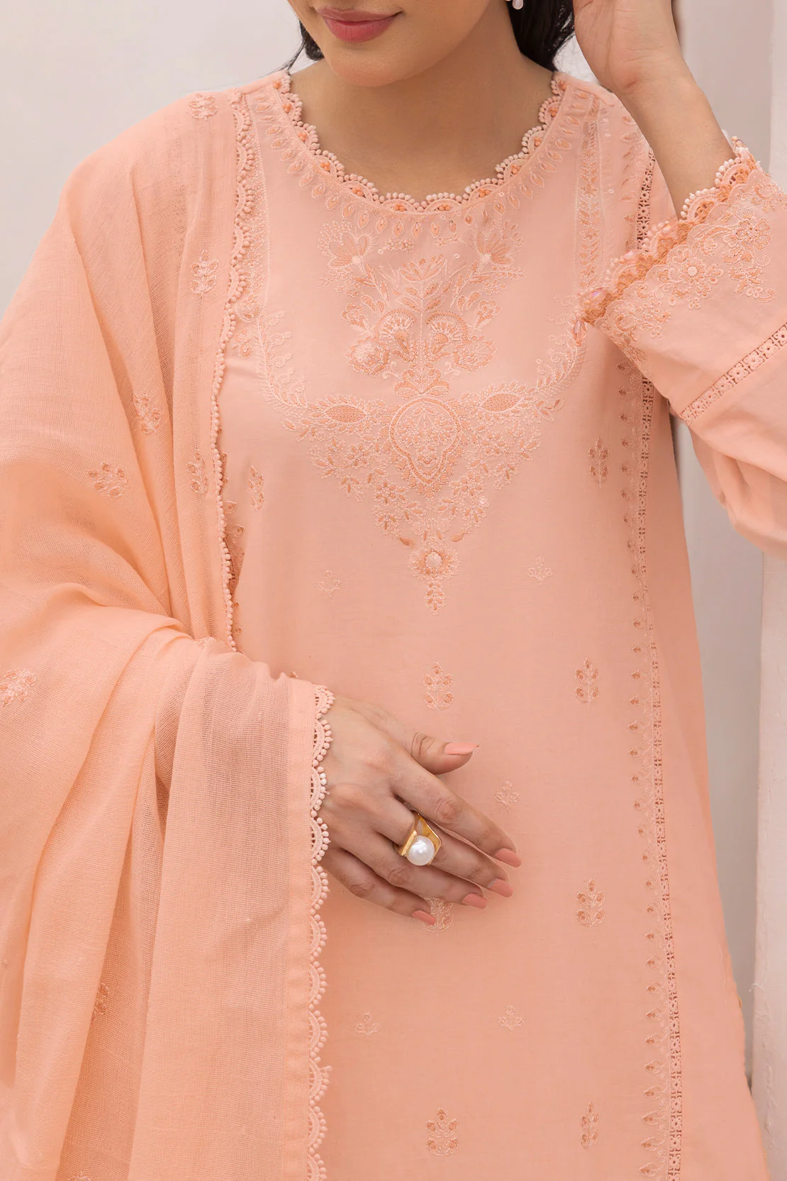 Unstitched Embroidered Cambric 3 Piece - Image 2