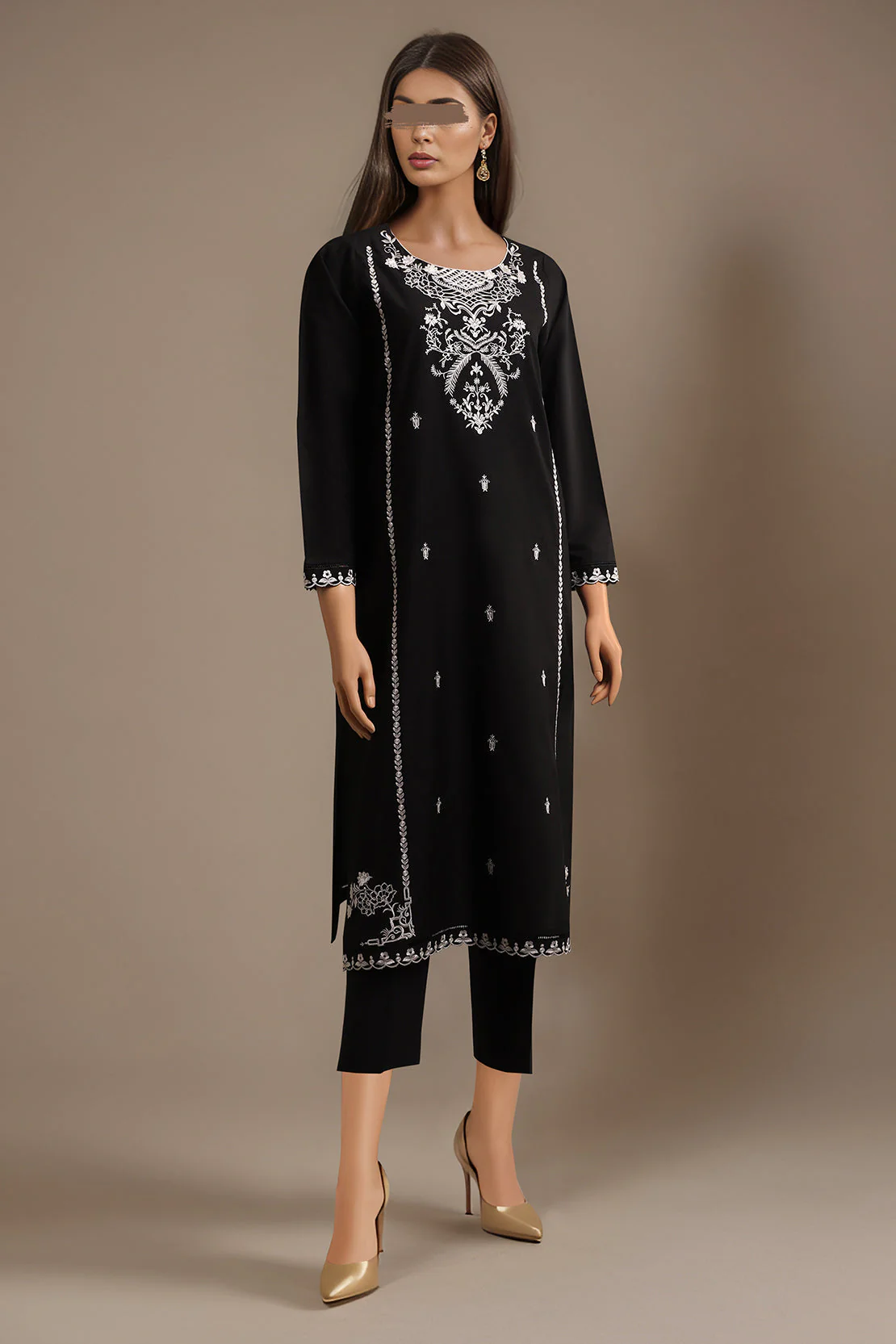 Unstitched Embroidered Cotton Filament 2 Piece (Shirt/Trouser)