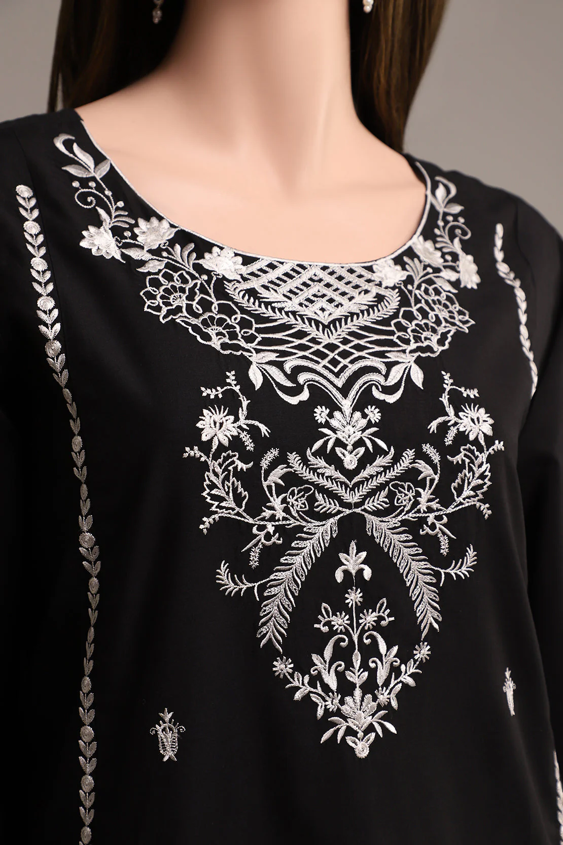 Unstitched Embroidered Cotton Filament 2 Piece (Shirt/Trouser) - Image 3