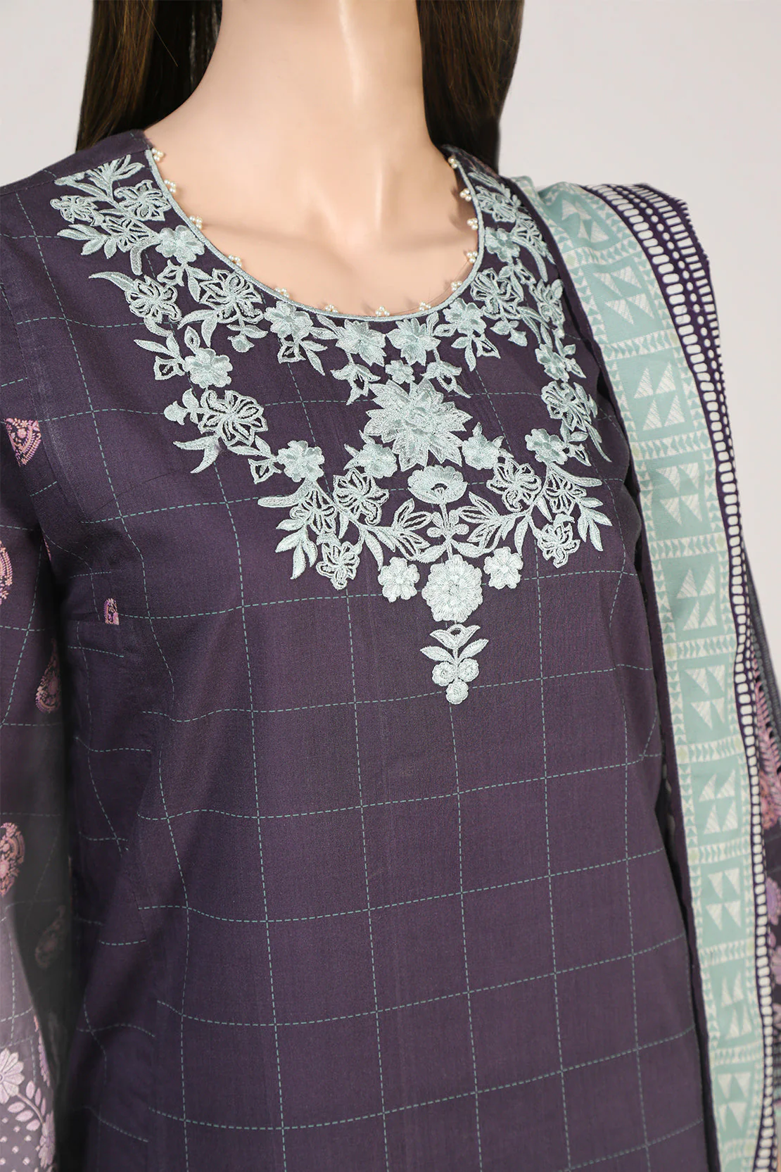 Unstitched Embroidered Cotton Filament 3 Piece - Image 4