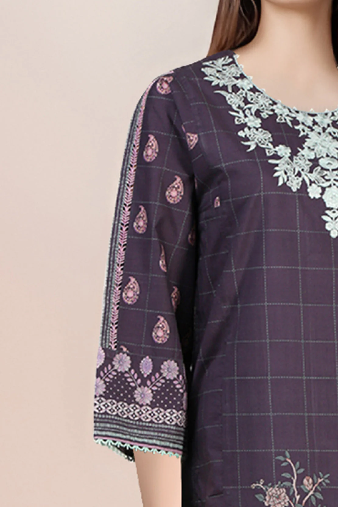 Unstitched Embroidered Cotton Filament 3 Piece - Image 5