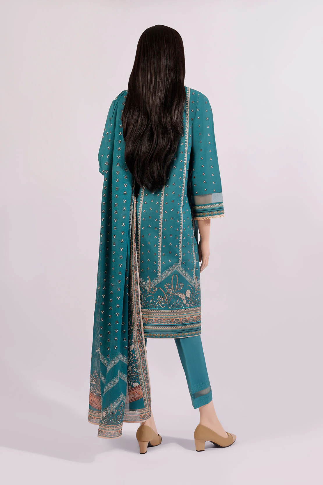 Unstitched Embroidered Cotton Filament 3 Piece - Image 3
