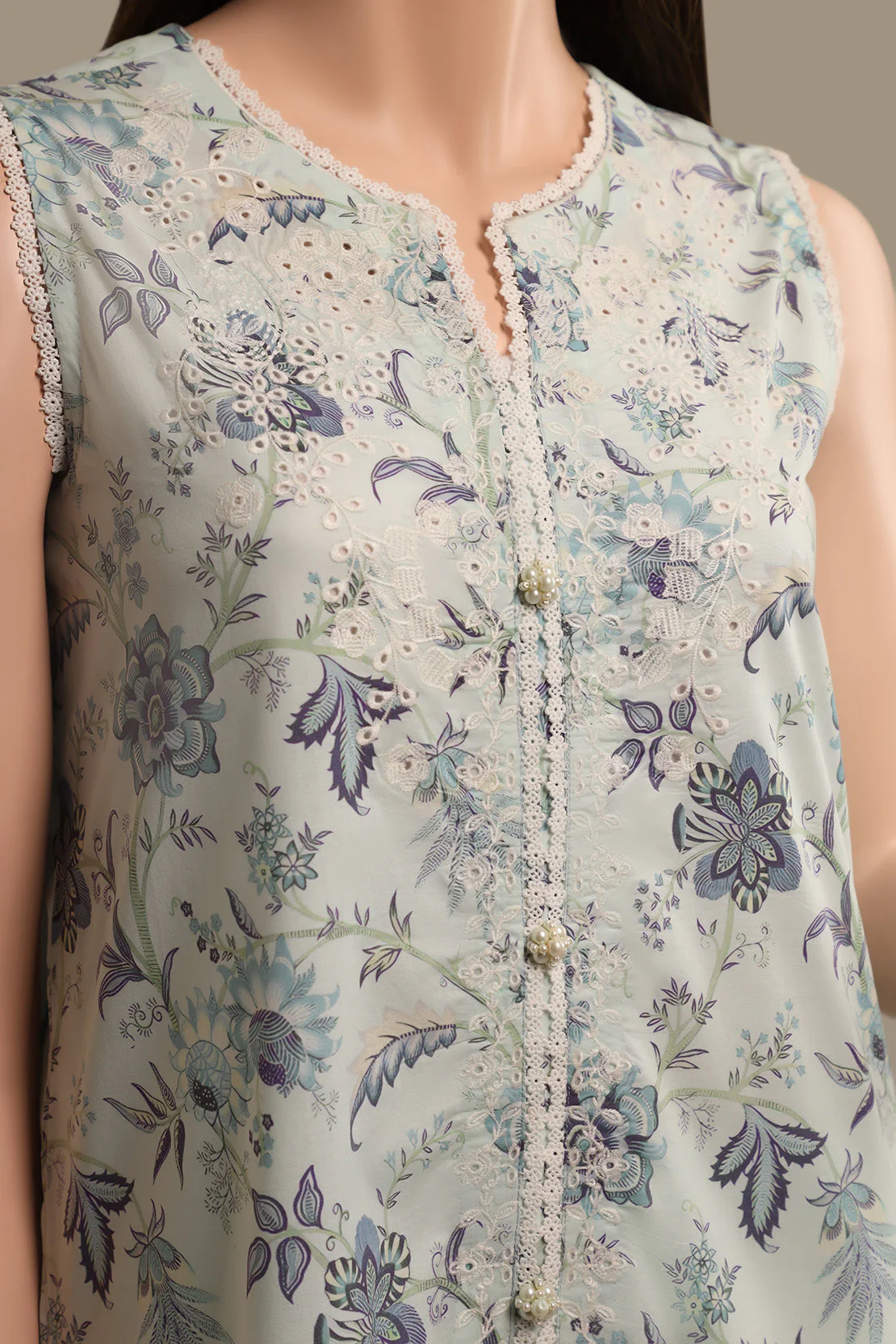 Unstitched Embroidered Cotton Filament Shirt