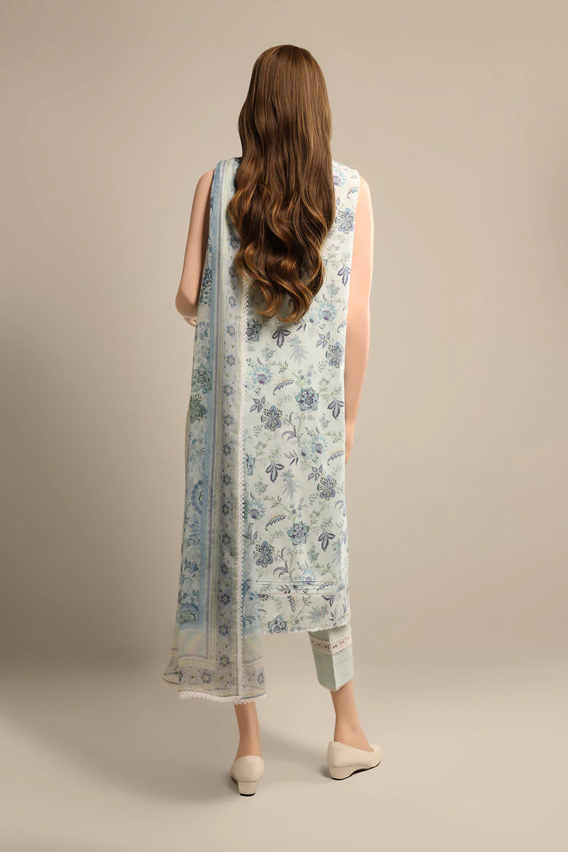 Unstitched Embroidered Cotton Filament Shirt - Image 3