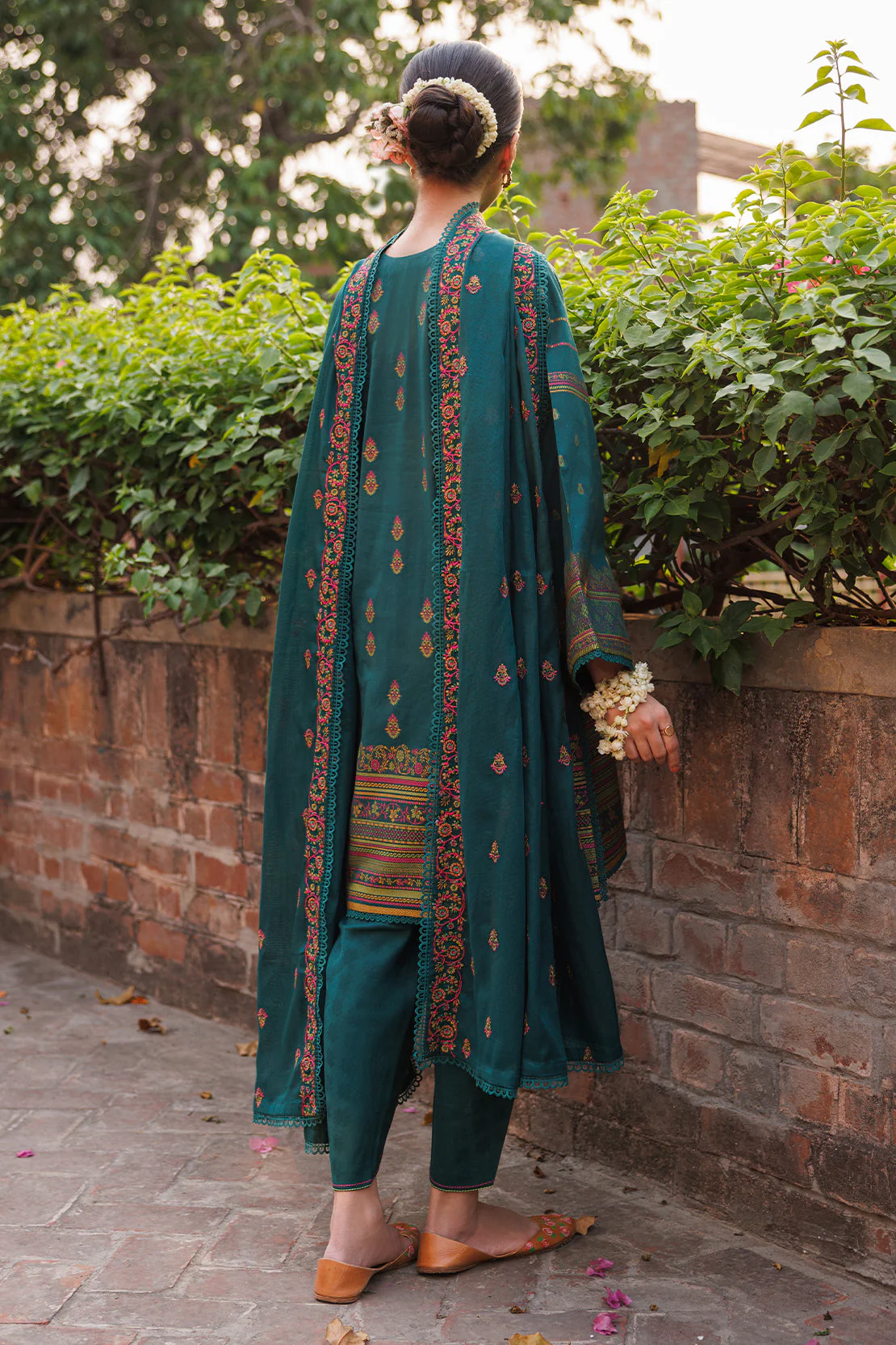 Unstitched Embroidered Cotton Jacquard 2 Piece (Shirt/Trouser) - Image 4
