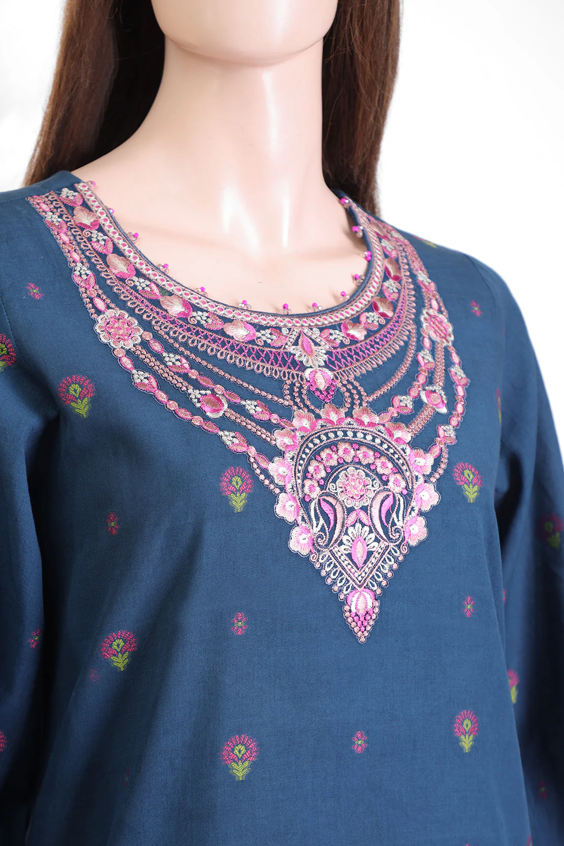 Unstitched Embroidered Cotton Jacquard 3 Piece - Image 3