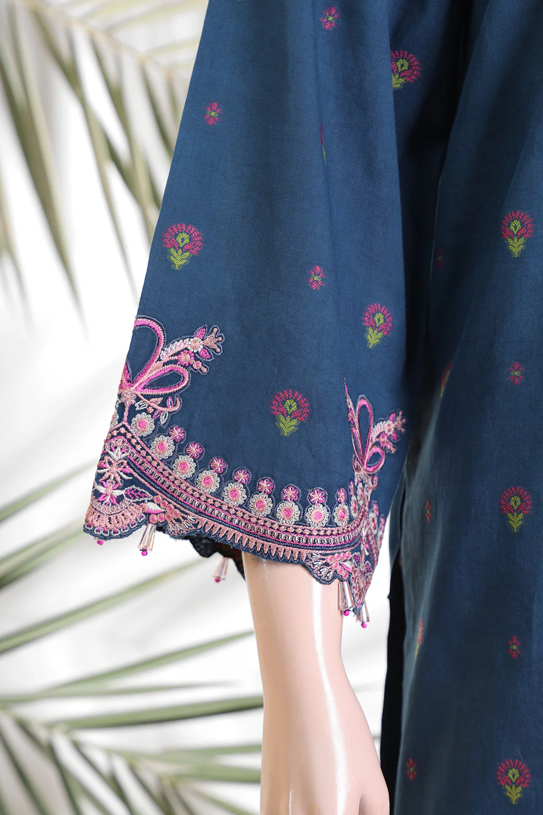 Unstitched Embroidered Cotton Jacquard 3 Piece - Image 4