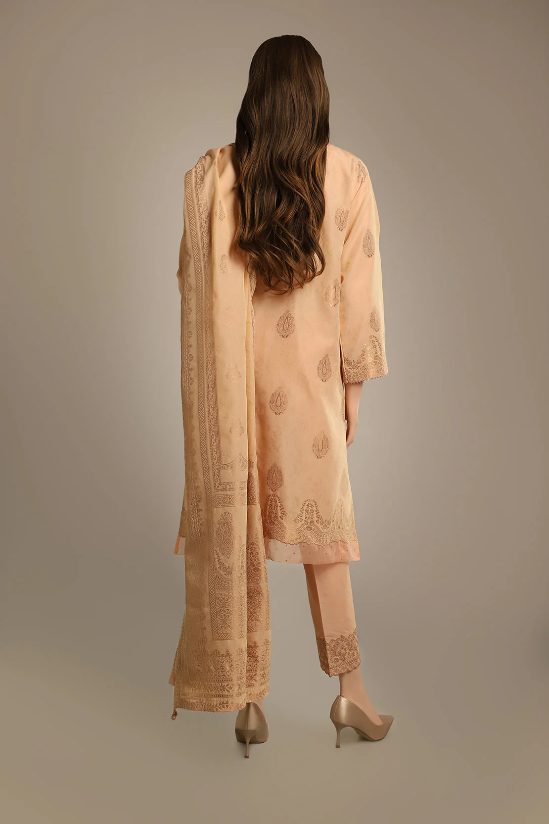Unstitched Embroidered Cotton Jacquard 3 Piece - Image 2