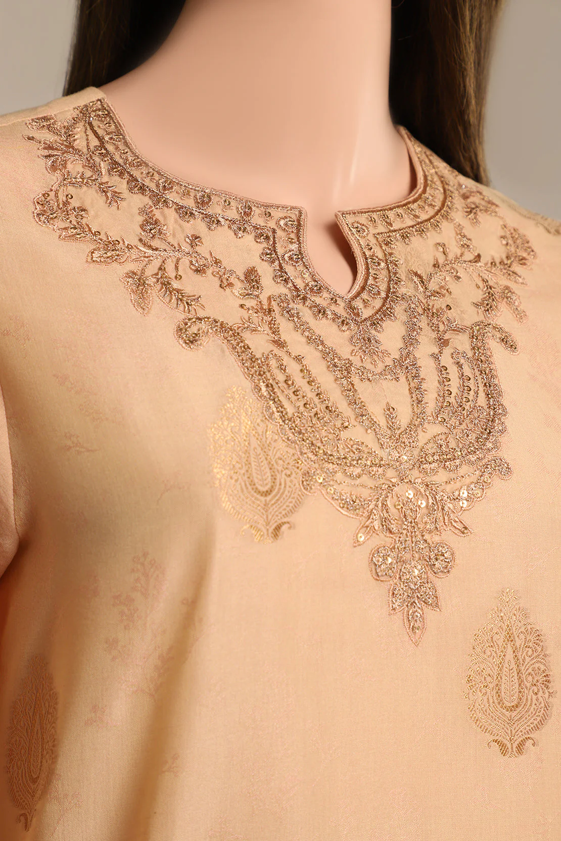 Unstitched Embroidered Cotton Jacquard 3 Piece - Image 3