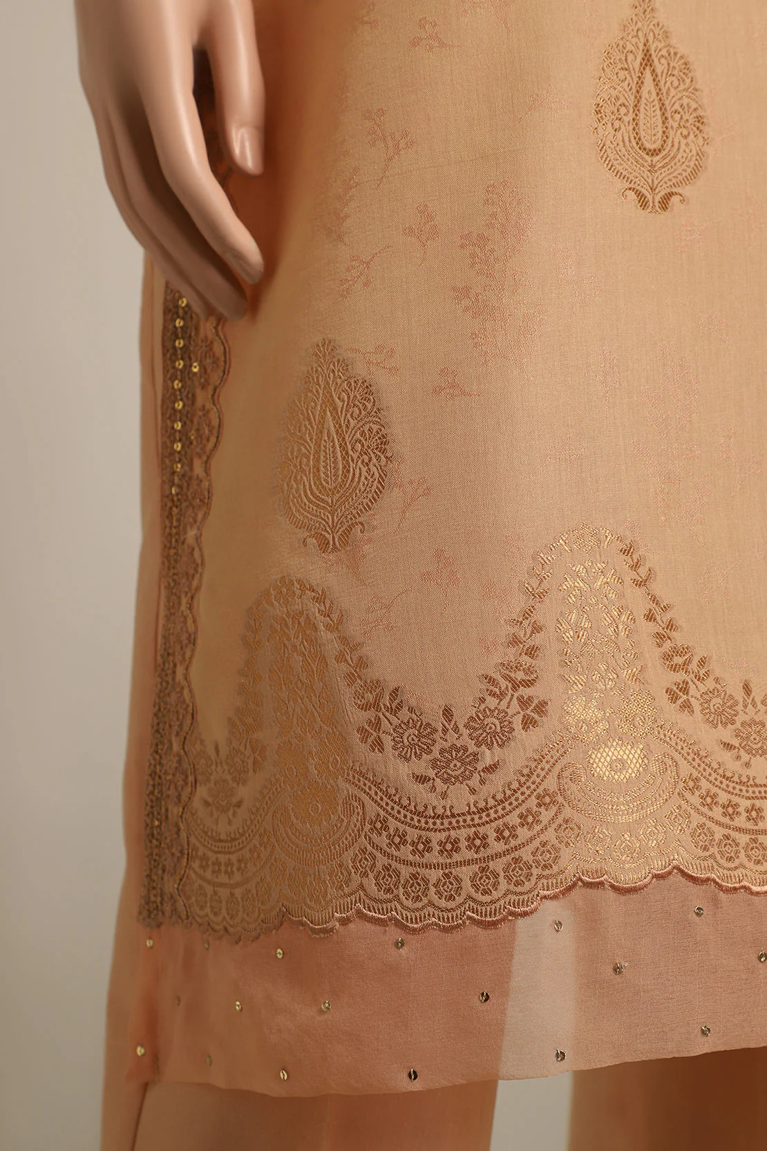 Unstitched Embroidered Cotton Jacquard 3 Piece - Image 4