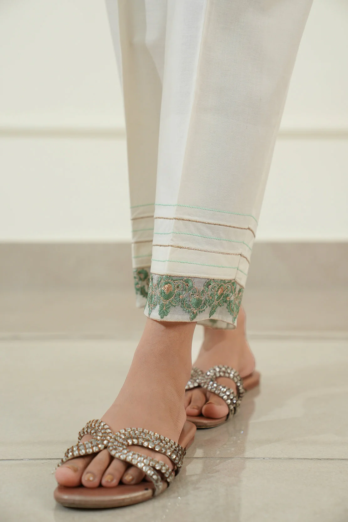 Unstitched Embroidered Cotton Jacquard  3 Piece - Image 8