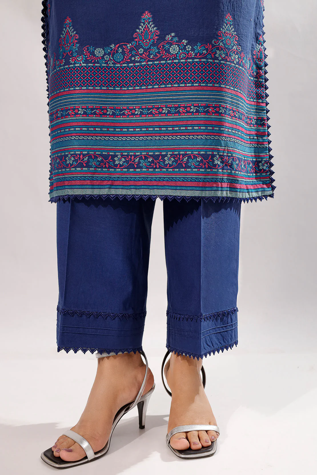Unstitched Embroidered Jacquard Cotton Shirt - Image 4