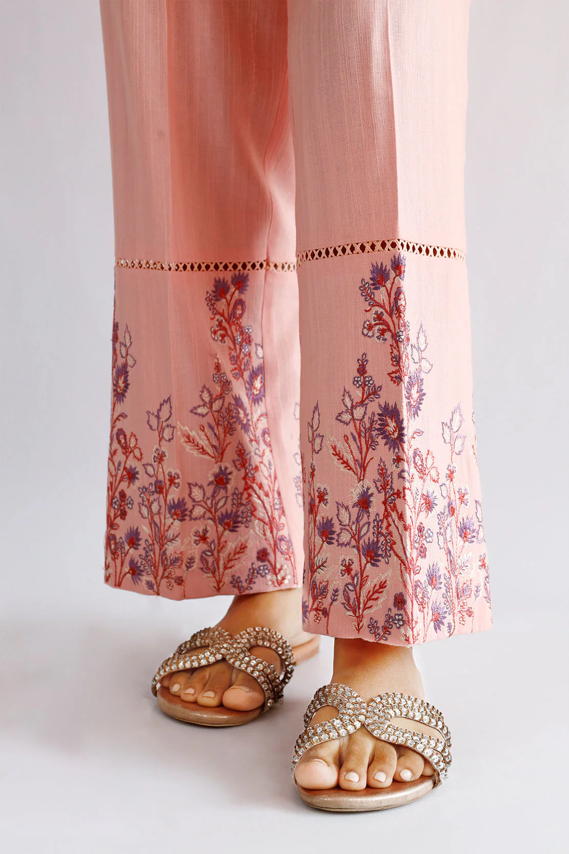 Unstitched Embroidered khaddar 2 piece Shirt Trouser - Image 6