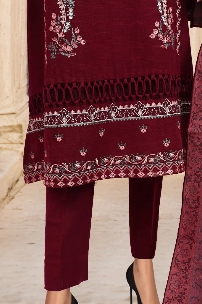 Unstitched Embroidered Khaddar 3 Piece - Image 2