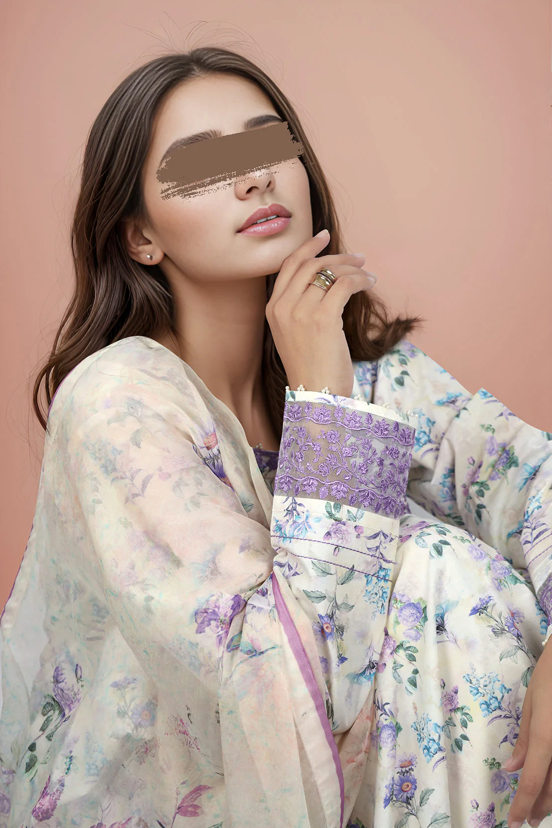 Unstitched Embroidered Lawn 3 Piece - Image 3