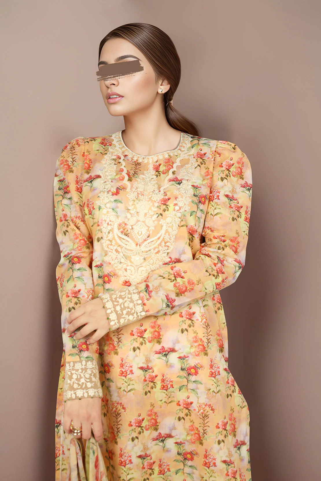 Unstitched Embroidered Lawn 3 Piece - Image 3