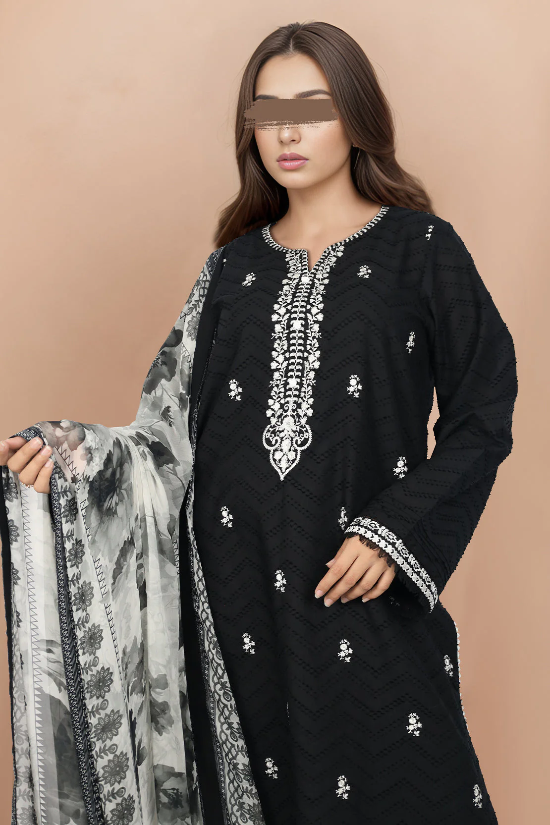 Unstitched Embroidered Lawn 3 Piece - Image 2