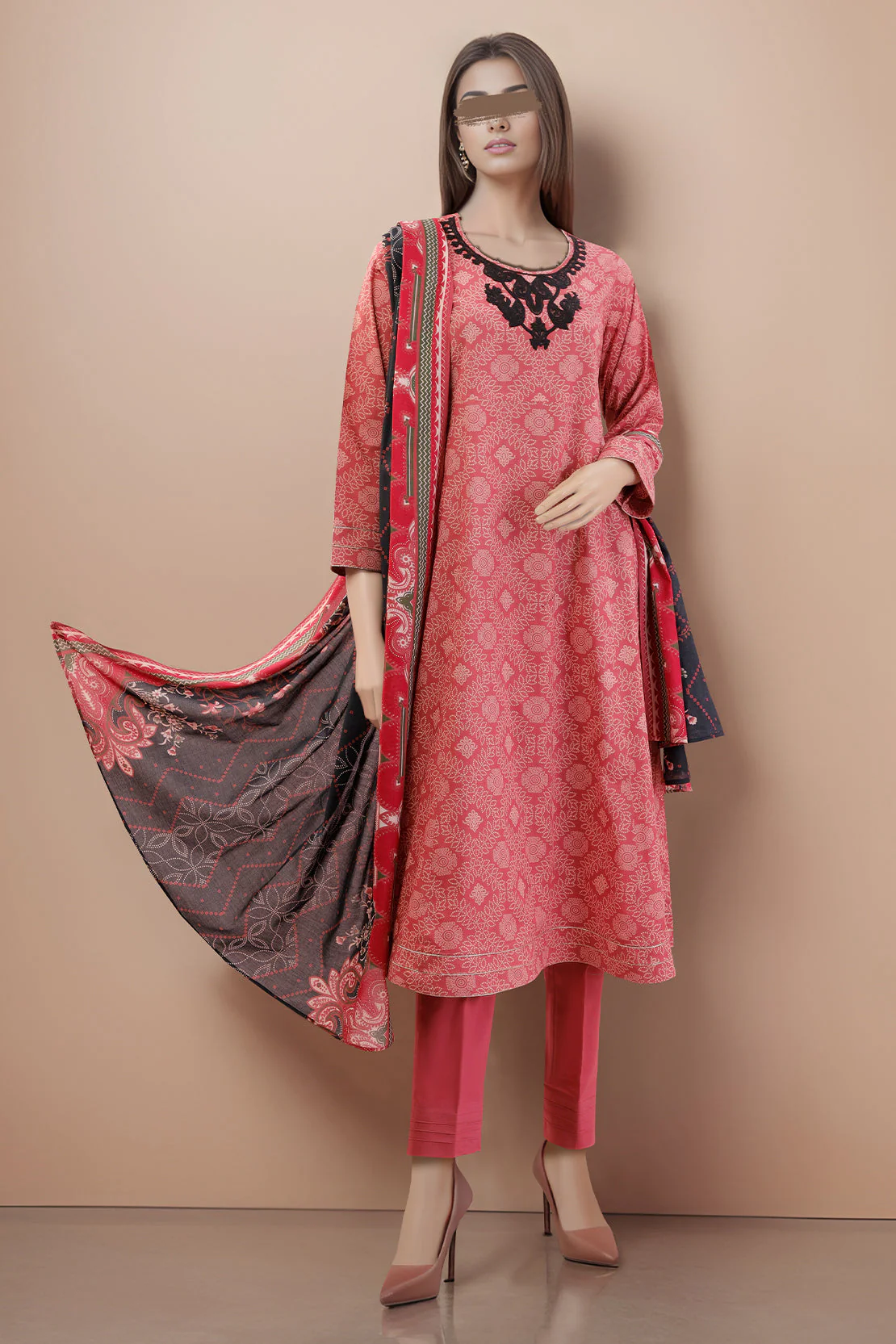 Unstitched Embroidered Lawn Shirt