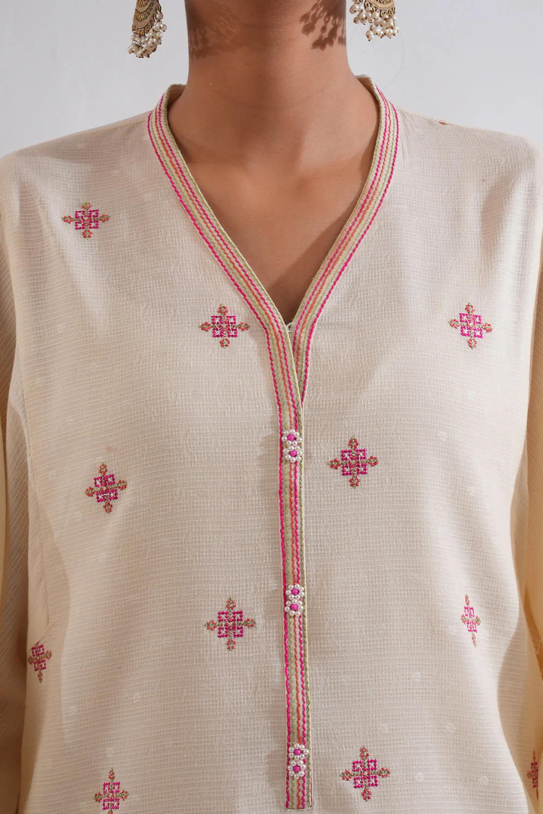 Unstitched Embroidered Self Jacquard 2 Piece (Shirt/Trouser) - Image 8