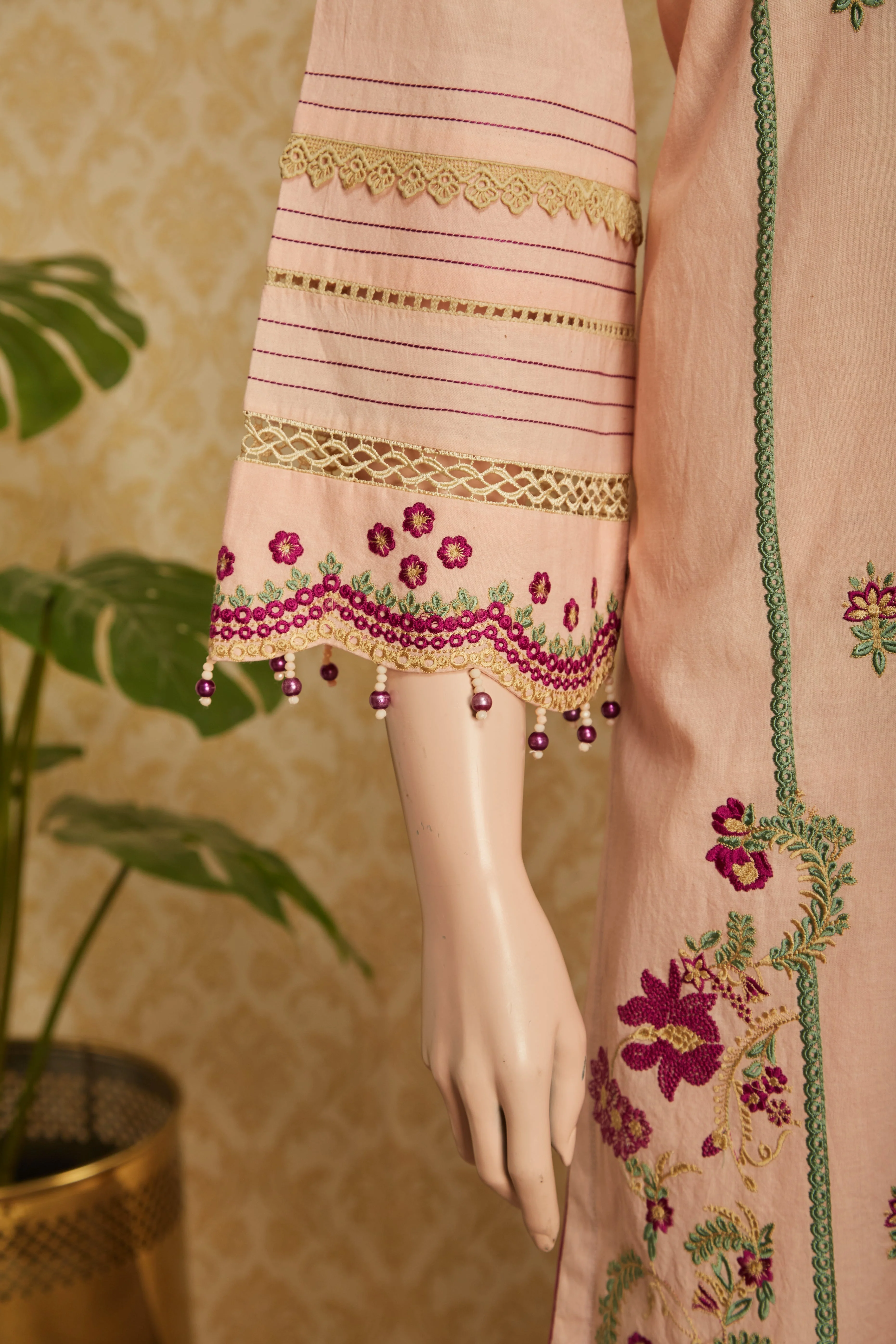 Unstitched Embroidered Self Jacquard 2 Piece (Shirt/Trouser) - Image 6