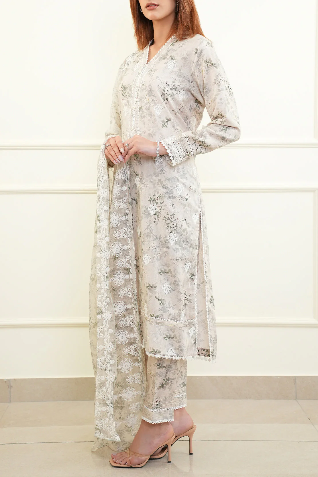 Unstitched Embroidered Self Jacquard 2 Piece (Shirt/Trouser) - Image 5