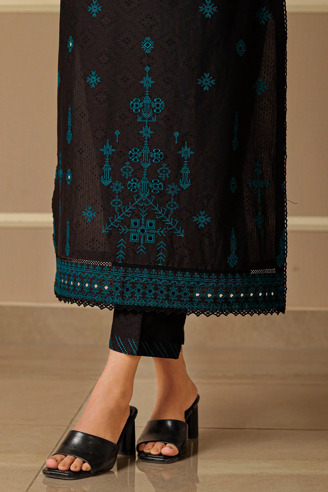 Unstitched  Embroidered Self Jacquard 2 Piece (Shirt/Trouser) - Image 8