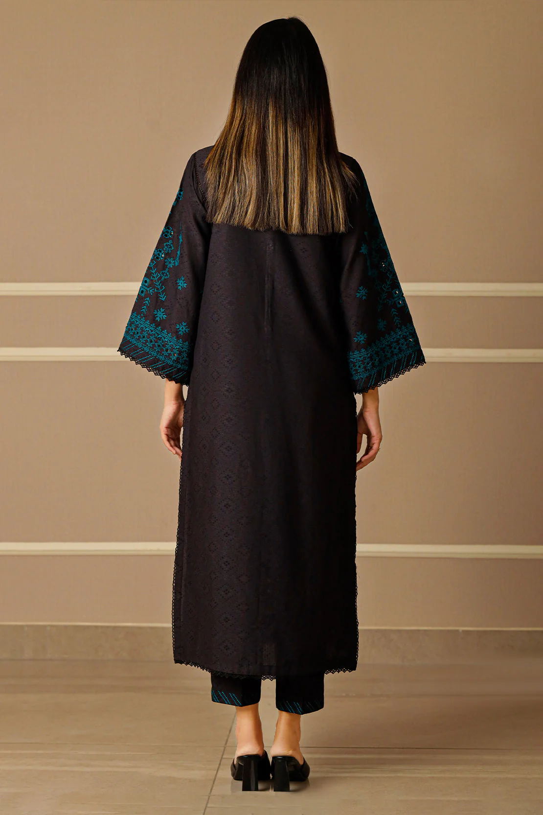Unstitched  Embroidered Self Jacquard 2 Piece (Shirt/Trouser) - Image 9