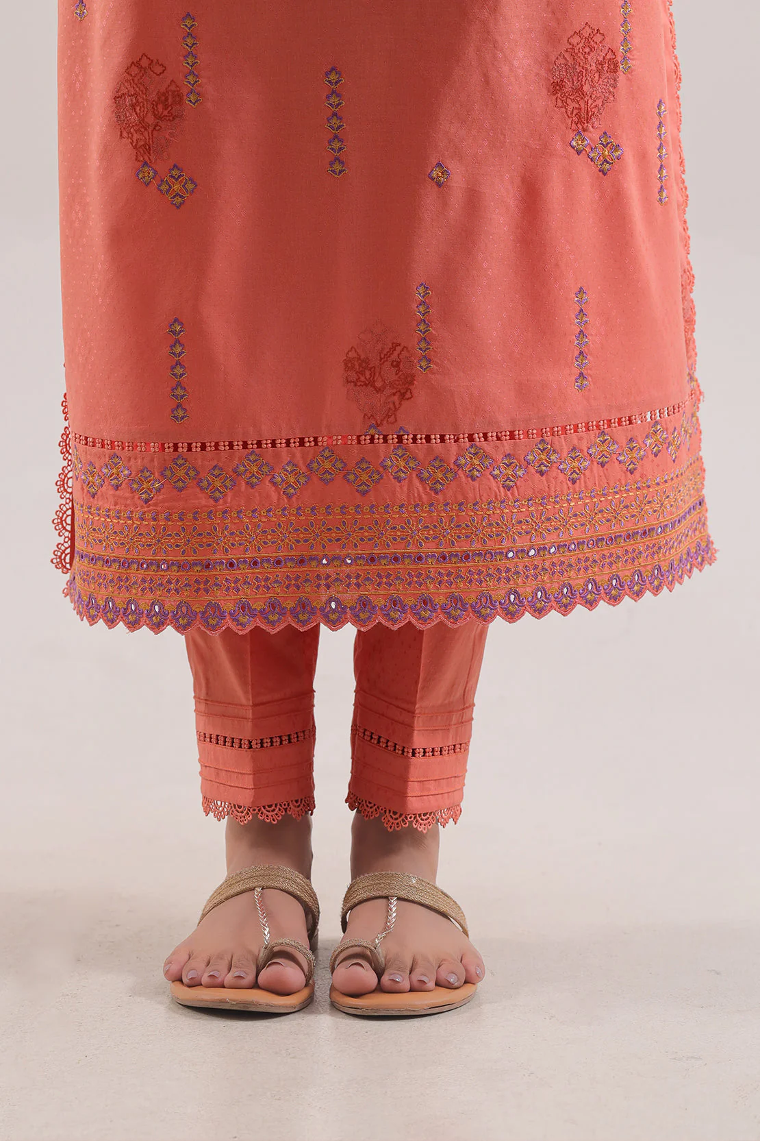 Unstitched Embroidered Self Jacquard 2 Piece (Shirt/Trouser) - Image 5